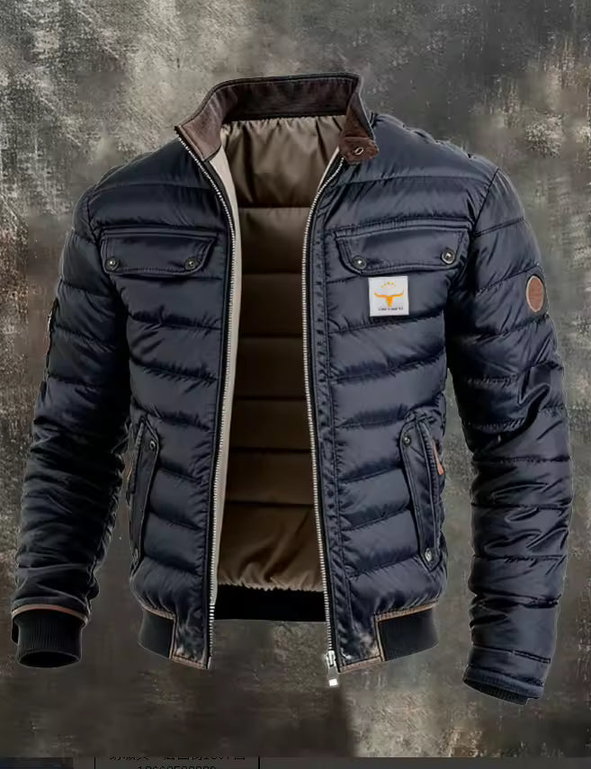 Leo - Vintage tussenjas voor mannen met hoge kraag