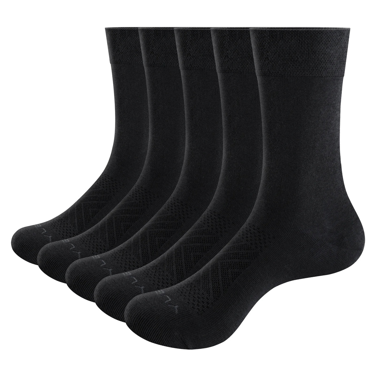 YUEDGE-Chaussettes Légères et Respirantes en Coton pour Homme, Vêtement Formel et Décontracté pour Bureau et Affaires, Taille ino -46 EU, 5 Paires/Paquet