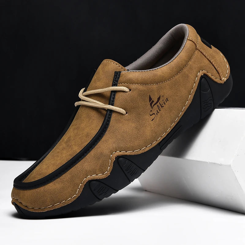 Laurent - Heren mocassins met veters en een soepele, lichte zool