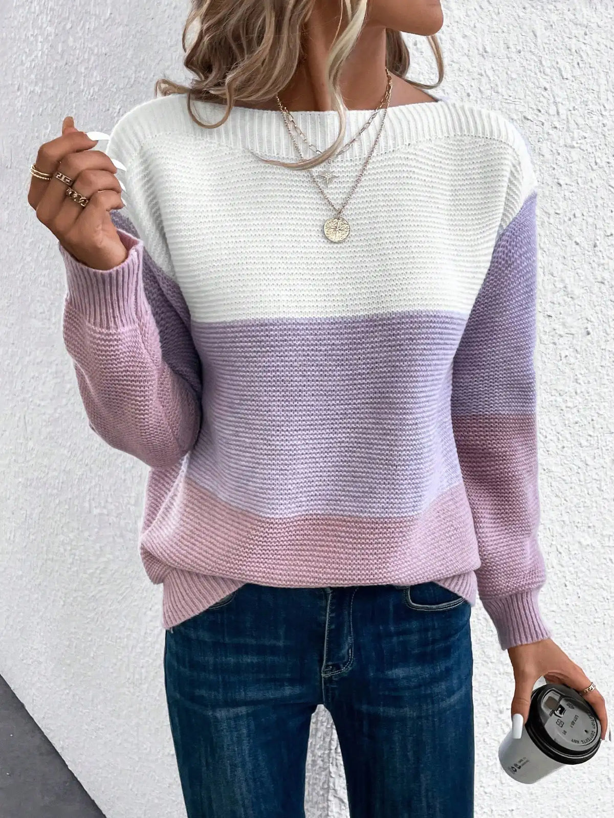 Maryse - Elegante en Comfortabele Ombre Gebreide Trui