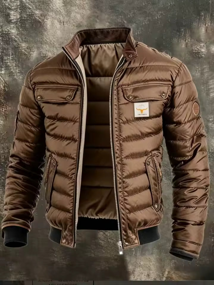 Leo - Vintage tussenjas voor mannen met hoge kraag