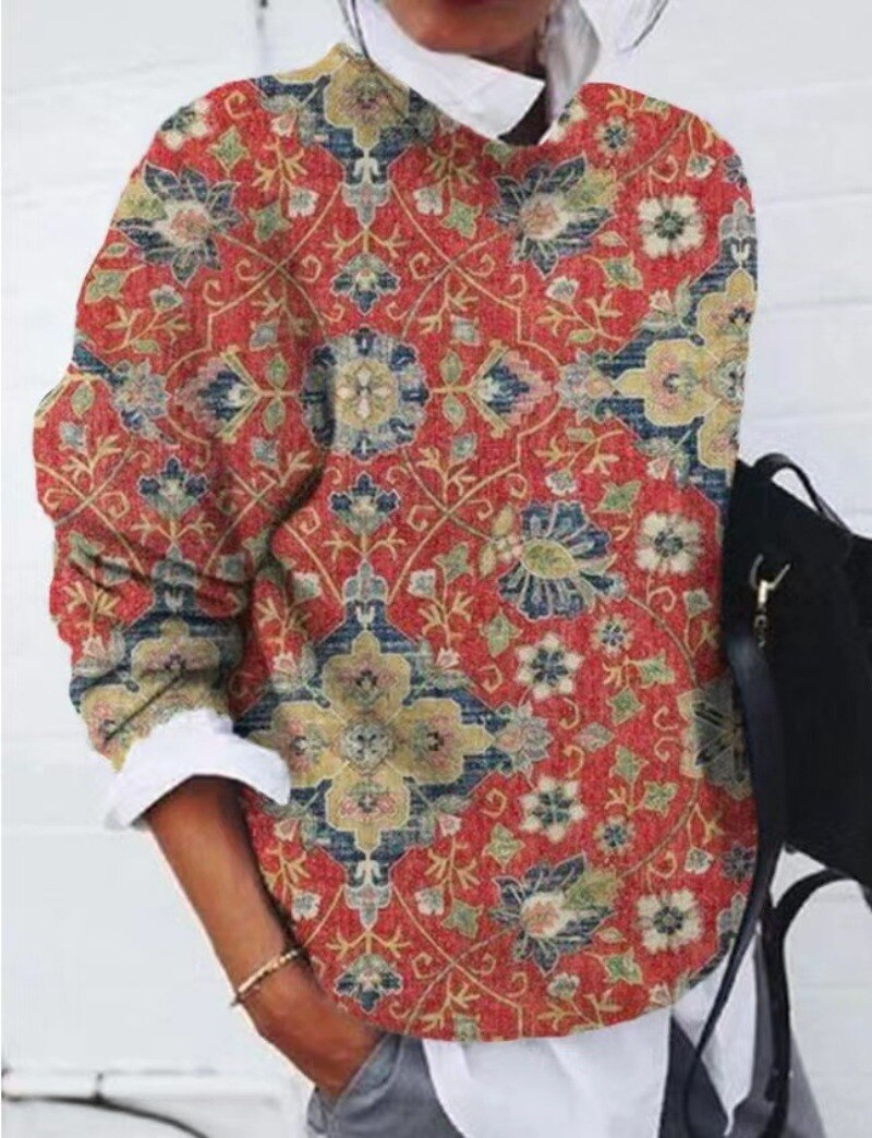Anneke - Trendy Bloemen Trui