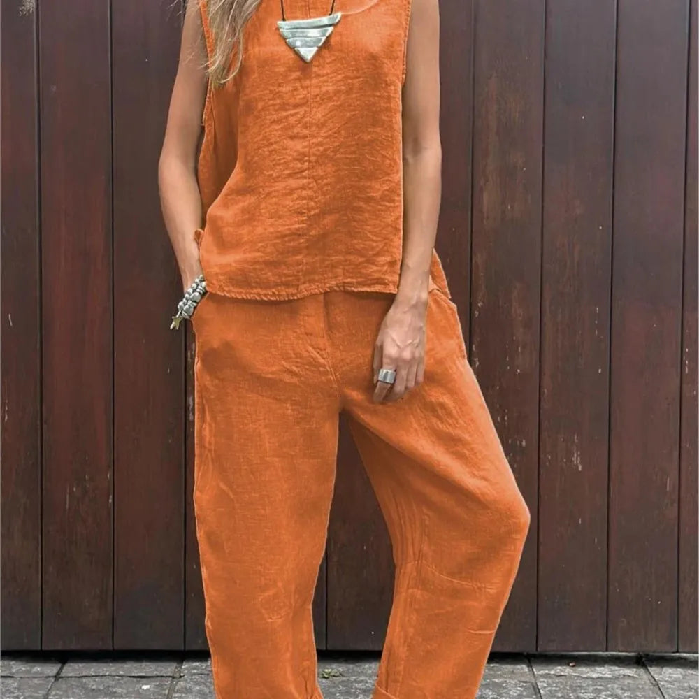 Ardelle - Chique tweedelige set - mouwloze top en elegante broek