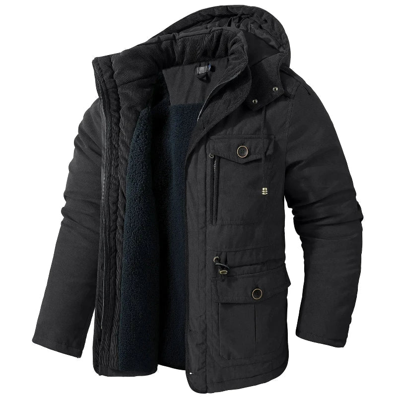 Florian - Warme heren parka met afneembare capuchon