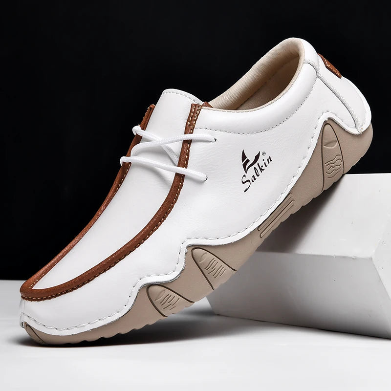 Laurent - Heren mocassins met veters en een soepele, lichte zool
