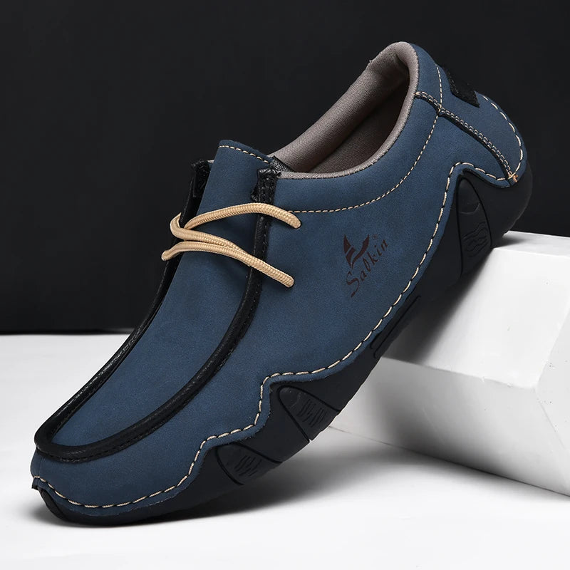 Laurent - Heren mocassins met veters en een soepele, lichte zool