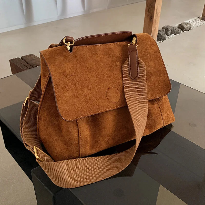 Kalinae - Vintage Suède Schoudertas