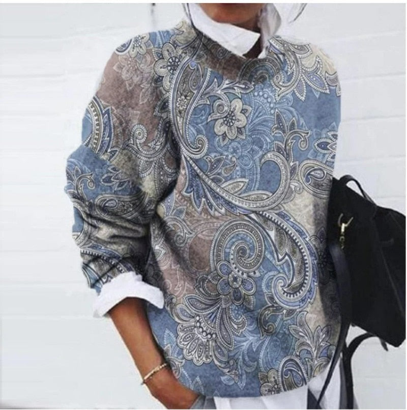 Anneke - Trendy Bloemen Trui