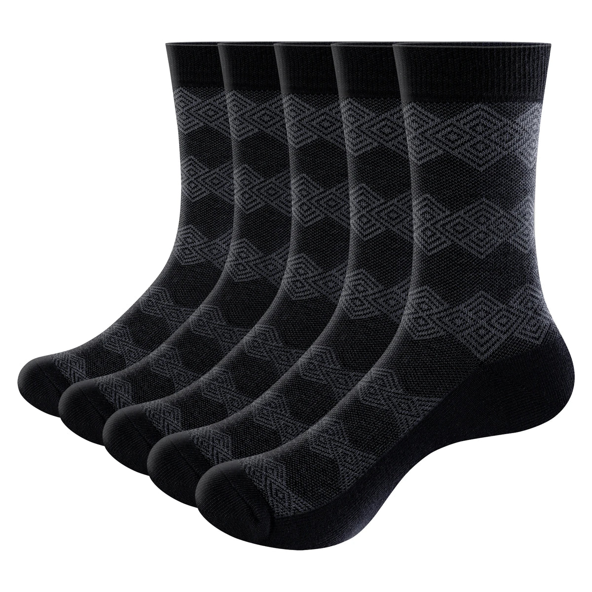 YUEDGE-Chaussettes Légères et Respirantes en Coton pour Homme, Vêtement Formel et Décontracté pour Bureau et Affaires, Taille ino -46 EU, 5 Paires/Paquet