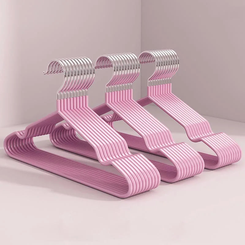 Nano Trace - Cintres antidérapants gratuits pour enfants, porte-vêtements pour bébé enduit de vinyle épaissi, cintres multicolores pour vêtements pour tout-petits
