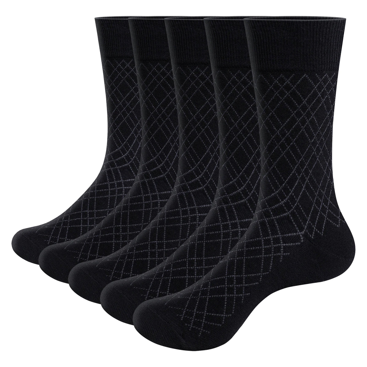 YUEDGE-Chaussettes Légères et Respirantes en Coton pour Homme, Vêtement Formel et Décontracté pour Bureau et Affaires, Taille ino -46 EU, 5 Paires/Paquet