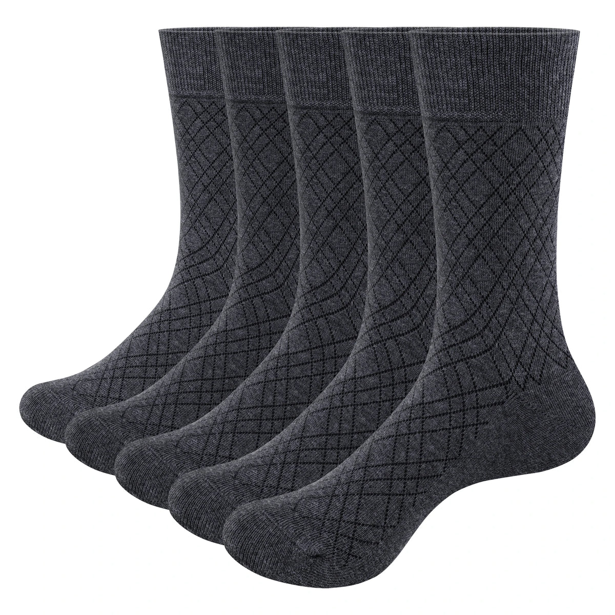 YUEDGE-Chaussettes Légères et Respirantes en Coton pour Homme, Vêtement Formel et Décontracté pour Bureau et Affaires, Taille ino -46 EU, 5 Paires/Paquet