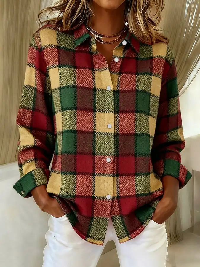Isellora - Zachte Geruite Cardigan