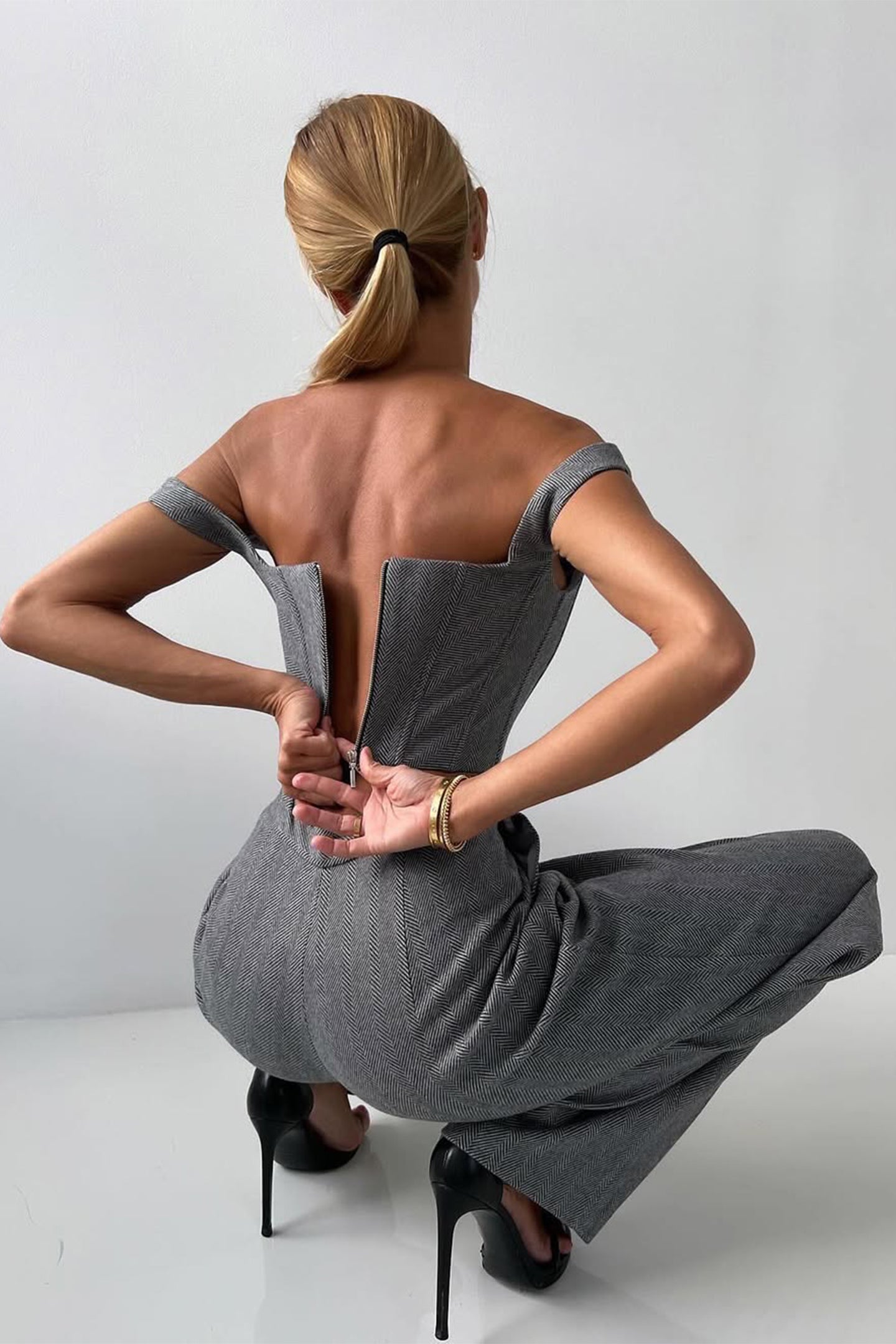 Renata - driedelige set met top, pantalon en blazer