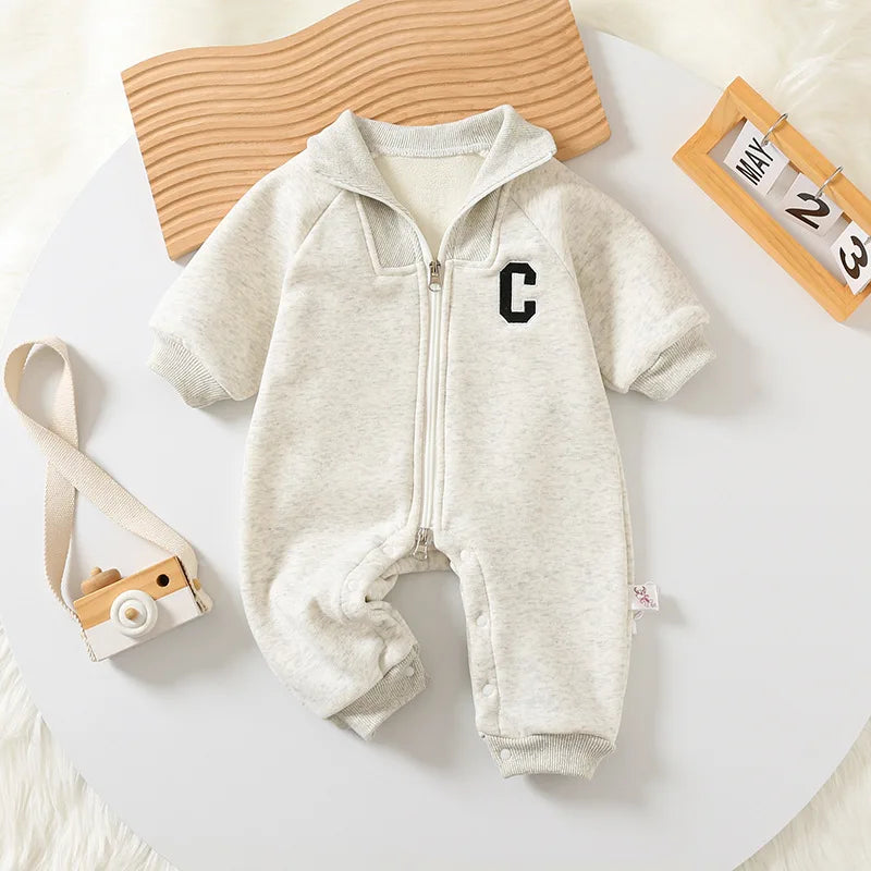 MILANCEL – barboteuse pour bébé, doublure épaisse, combinaisons pour garçons, doublure en fourrure, vêtements pour tout-petits, tenue pour garçons, automne 2024
