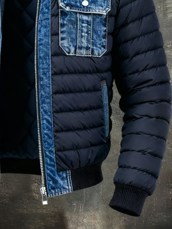 Zacharie - Moderne Gewatteerde Denim Jas