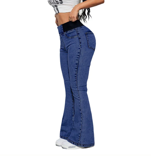 Rovindra - Hoge Taille Flared Jeans Dames