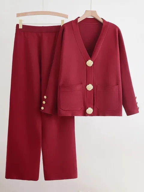 Nellie - Chic Gebreide Cardigan Set