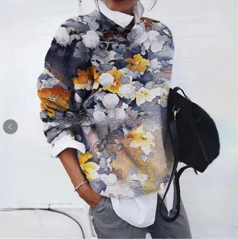 Anneke - Trendy Bloemen Trui