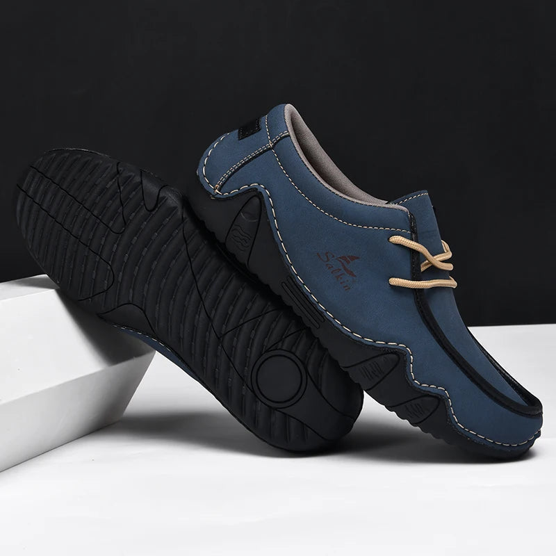 Laurent - Heren mocassins met veters en een soepele, lichte zool