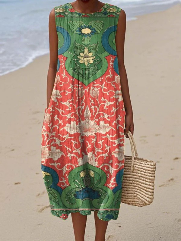 Tazira - Vrouwelijke Zomerjurk met prachtige print