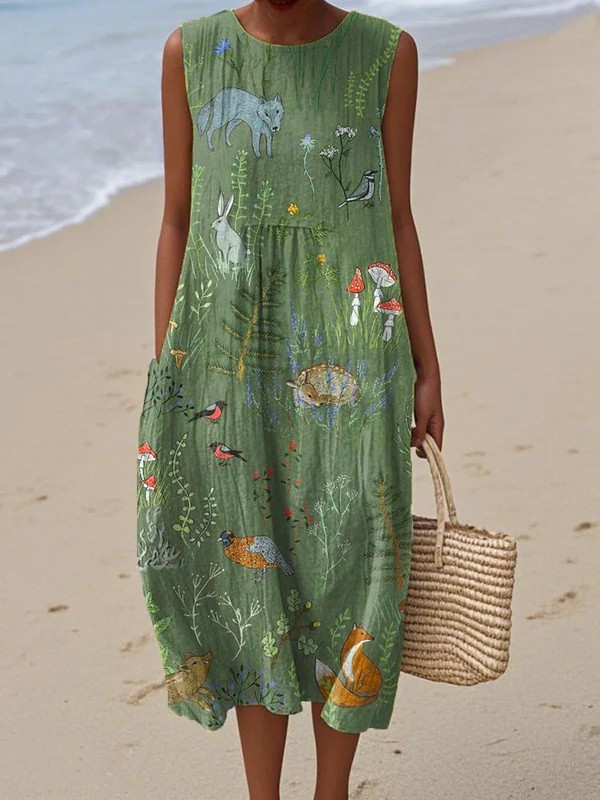 Tazira - Vrouwelijke Zomerjurk met prachtige print