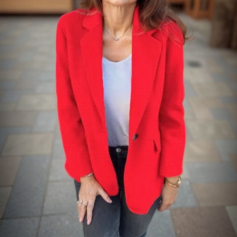 Leandra - Zachte blazer met knoopsluiting