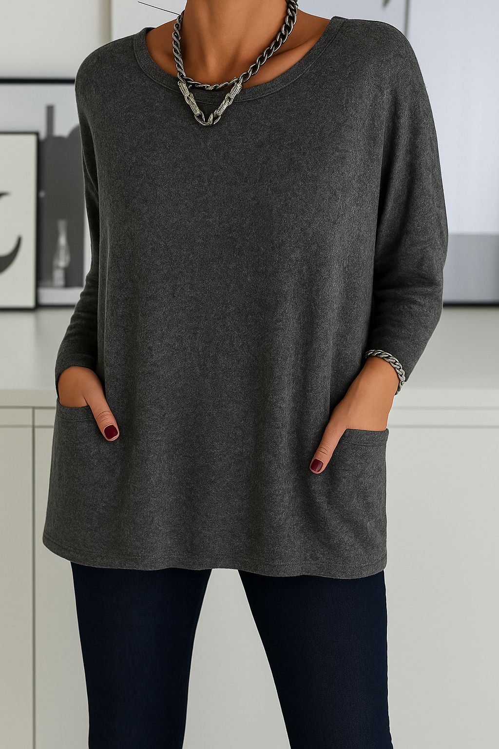 Faylisse - Grote en Vloeiende Top voor Dames