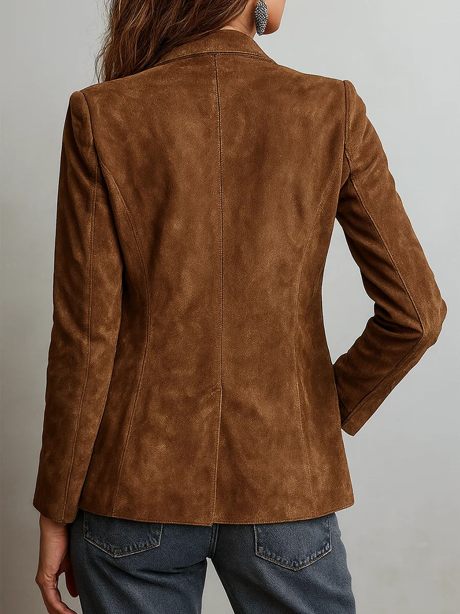 Silke - Vintage damesblazer met knopen en zakken