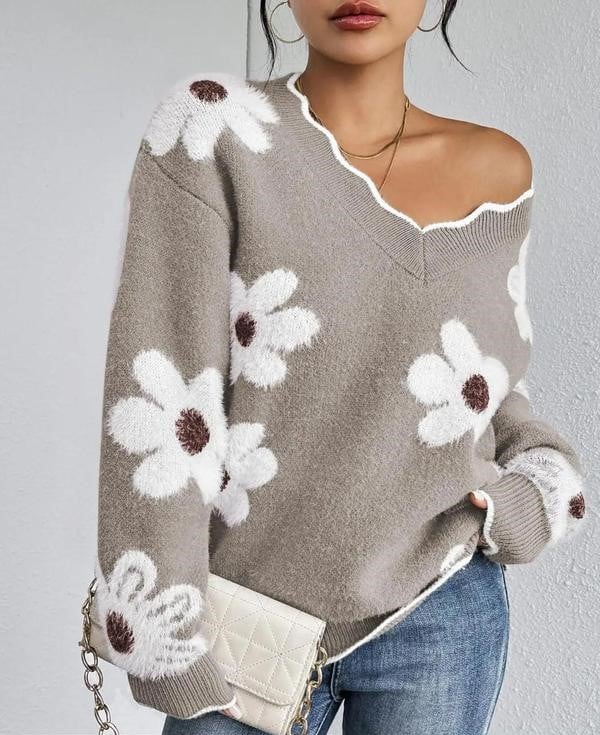 Odette - Elegante Bloementrui met Gegolfde Rand