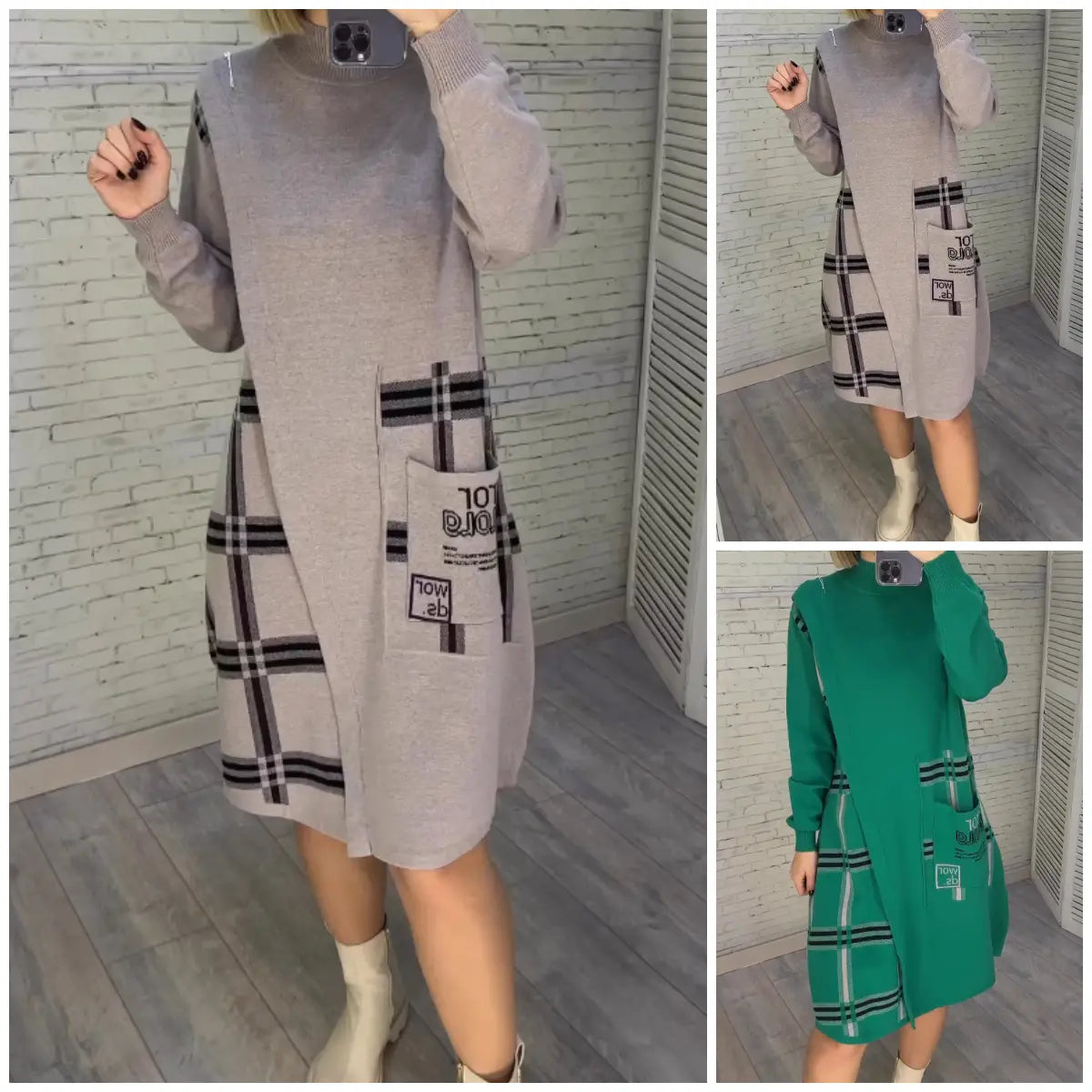 Averelle - Casual Gedrukte Brei-jurk