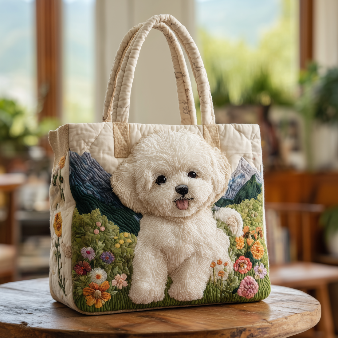 Gwenavella - Artistieke Tas met 3D Bloemmotief