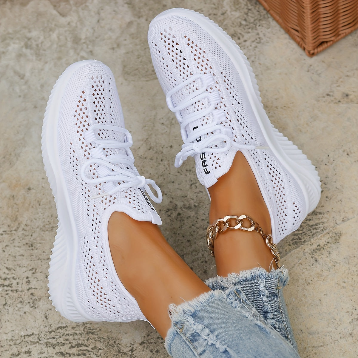 Fiorennae - Dames ademende orthopedische sneakers met schokabsorberende zool