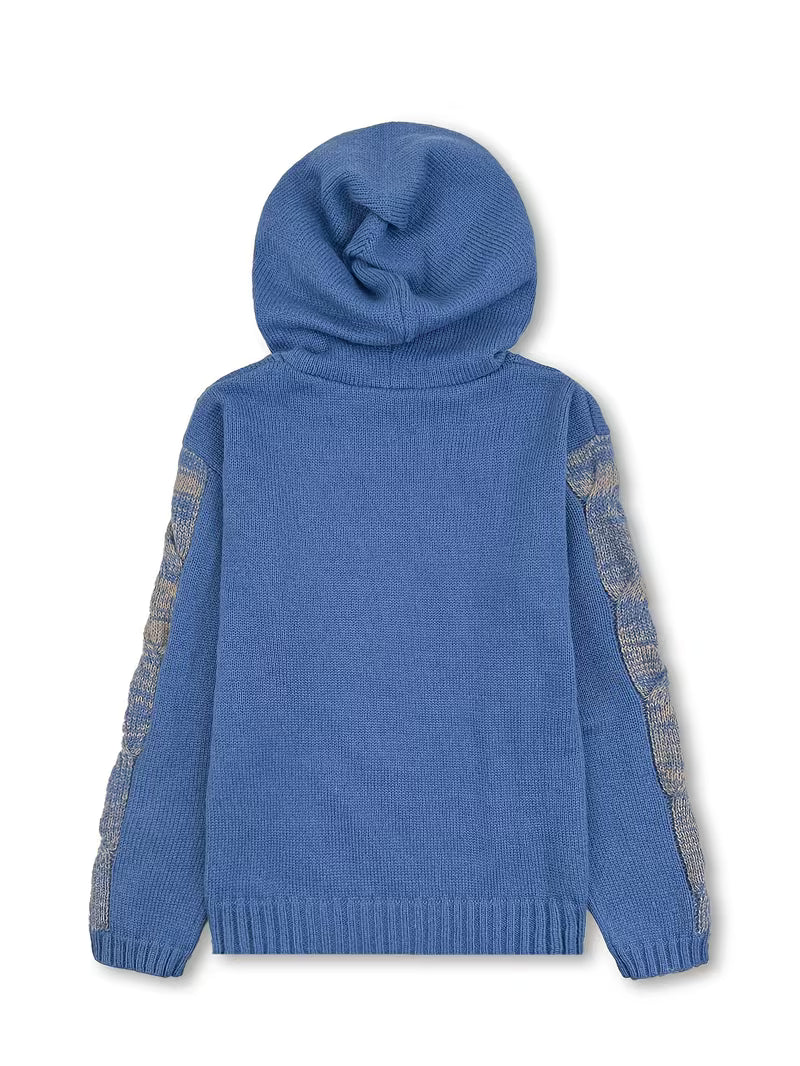 Helmira - Gebreide Hoodie met Vlechtpatroon