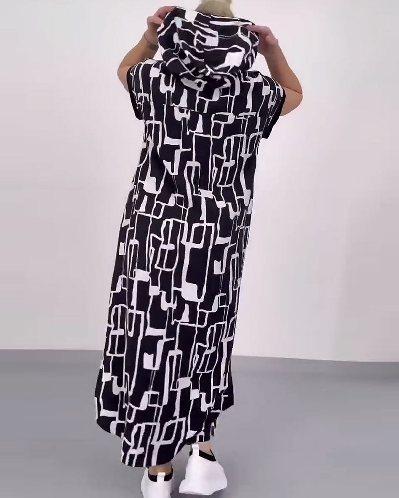 Ilana - Maxi Contrast Rits Jurk