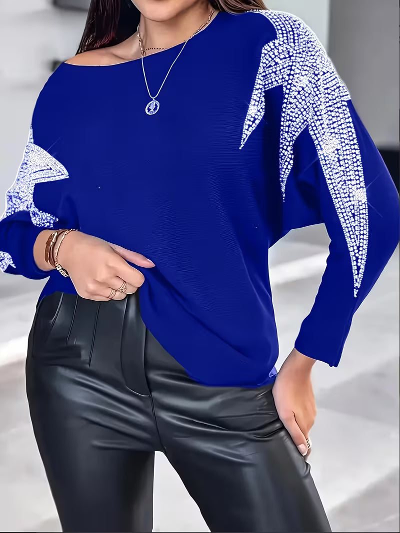 Doralissea - Elegante Lange Mouwen Trui met Sterrenprint