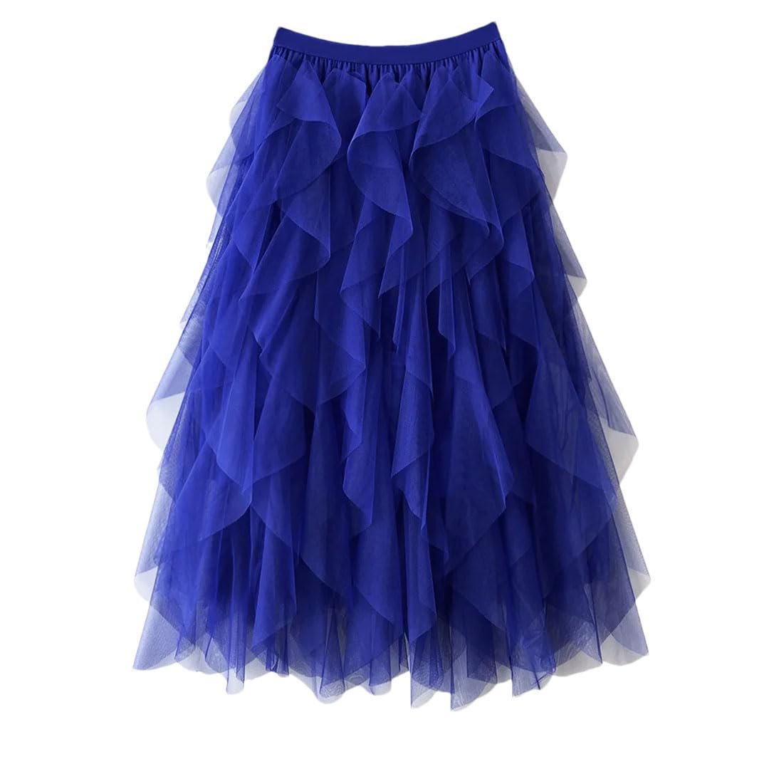 Orlisse - Vrouwelijke Flared Rok met Hoge Elastische Taille