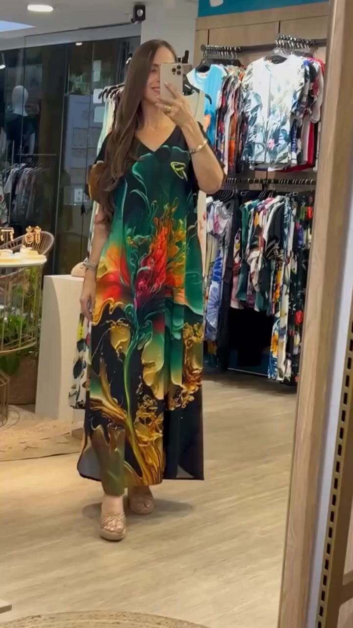 Tirena - Casual jurk met korte mouwen en print