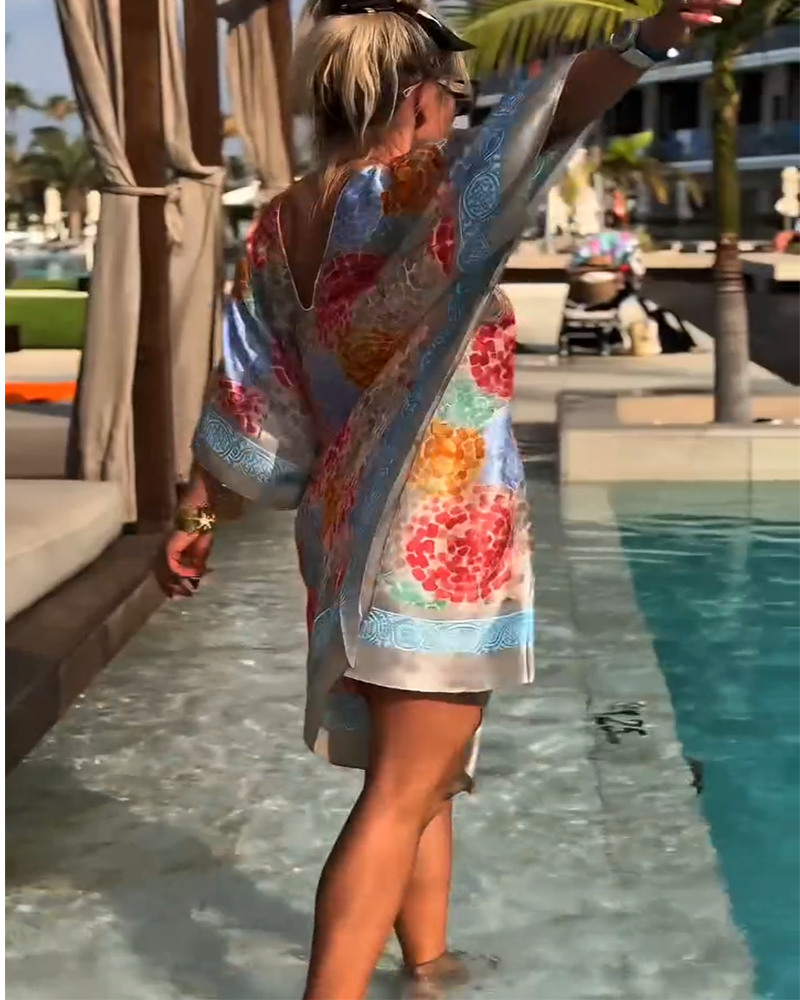 Noriellea - Vrouwen strandjurk met batwing mouwen