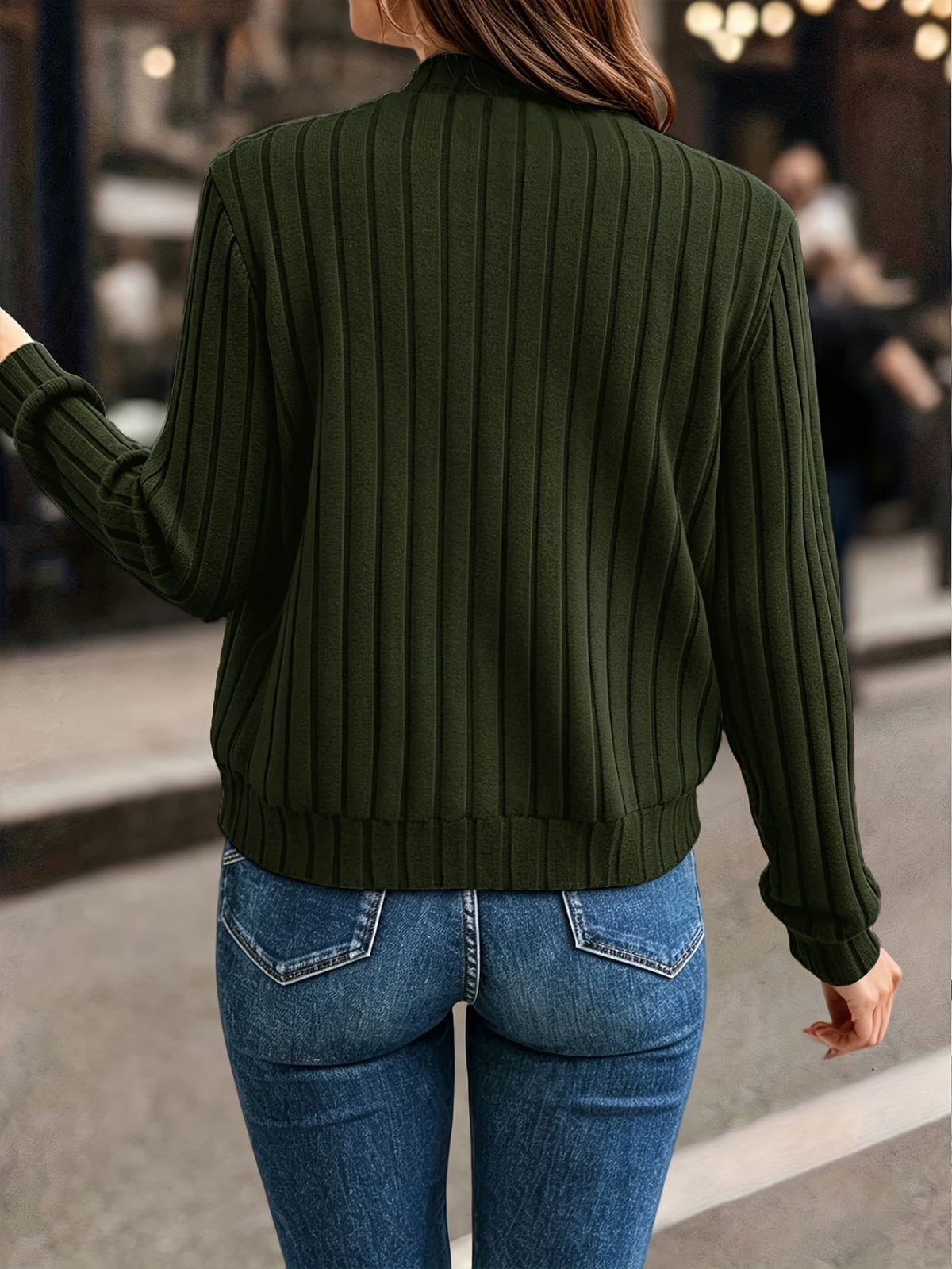 Coby - Dames ribgebreide vest met rits