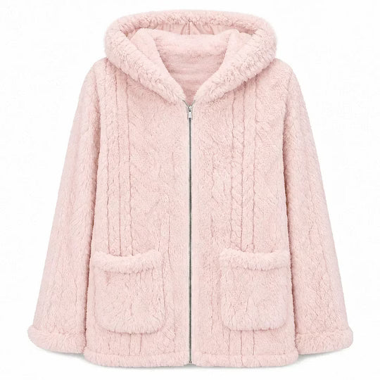 Lijsbeth - Dames fleece jack met capuchon, rits en opgestikte zakken