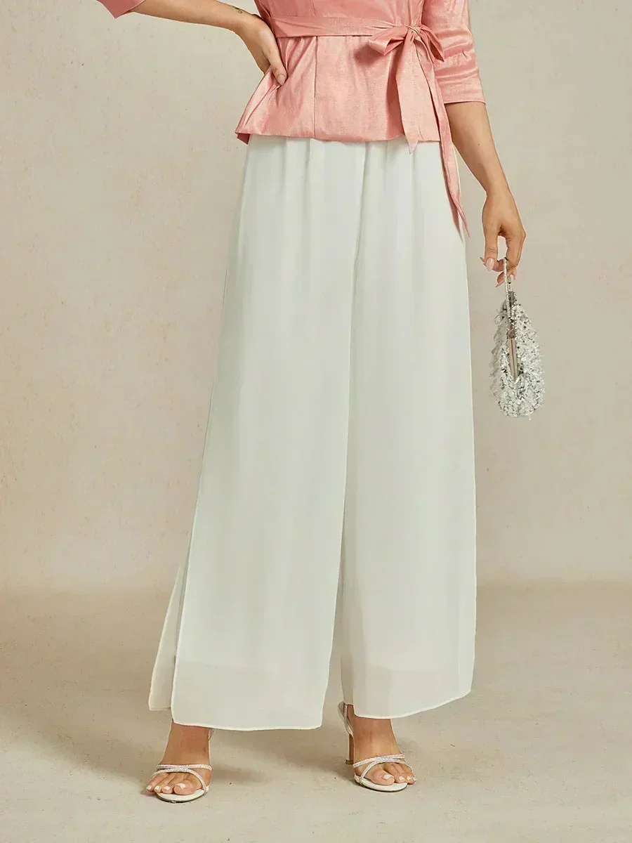 Marilivra - Rechte Broek met Chiffon Split