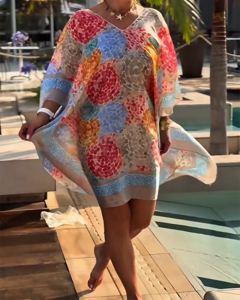 Noriellea - Vrouwen strandjurk met batwing mouwen