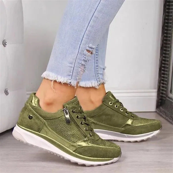 Ellemieke - Orthopedische damessneakers met zijrits