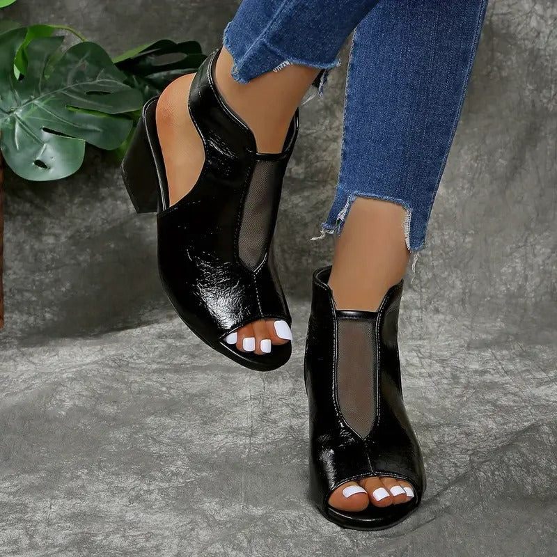 Yseult - Dames sandalen met hak en open teen