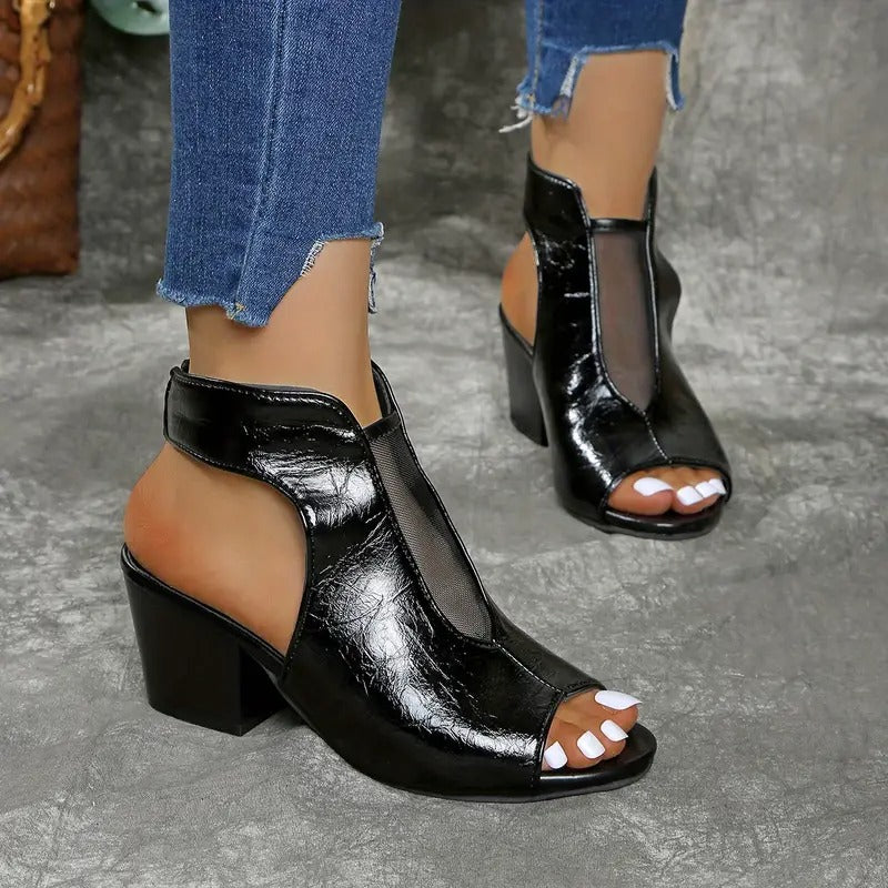 Yseult - Dames sandalen met hak en open teen