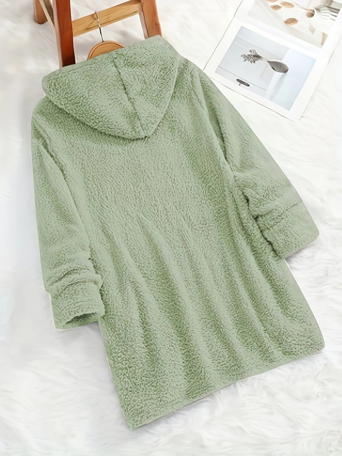 Marilina - Sweatshirt van Pluche met Hoodie en Print
