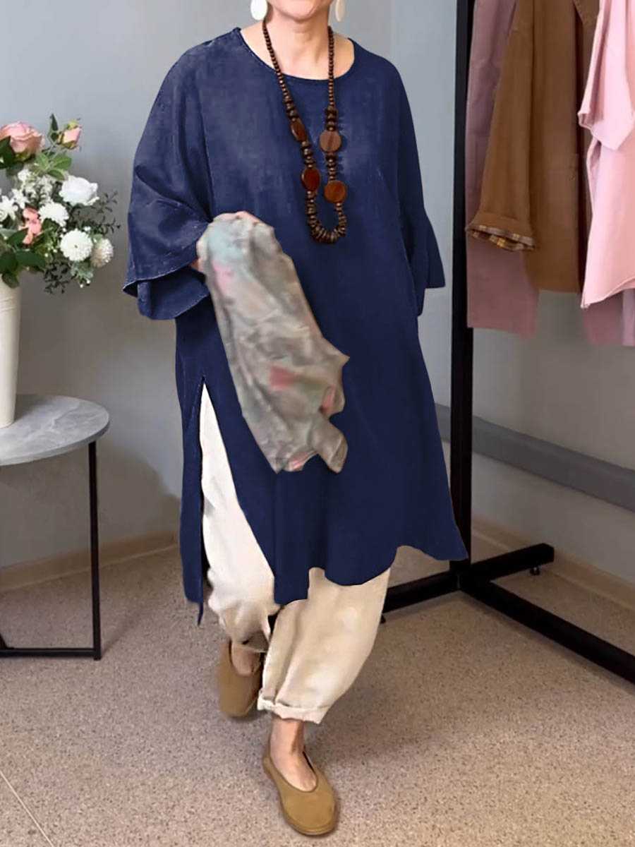 Isandra - Linnen lange casual tuniek