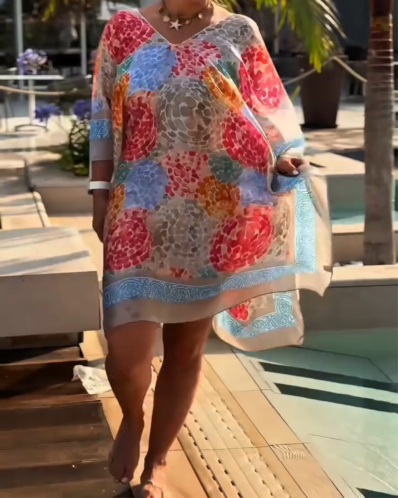 Noriellea - Vrouwen strandjurk met batwing mouwen