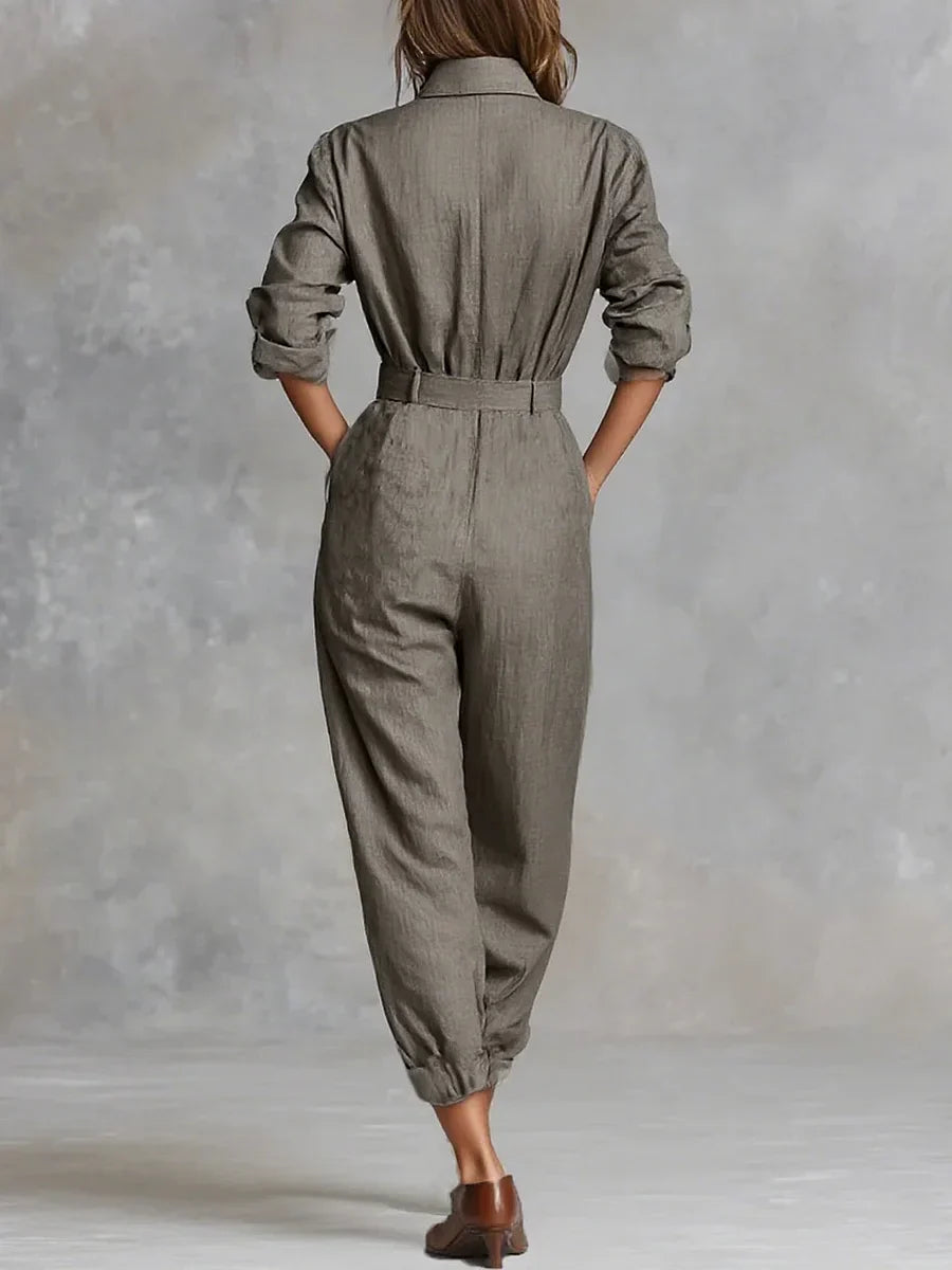 Gwenoraé - Elegante Dames Jumpsuit van Katoen en Linnen